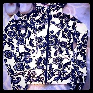 LULULEMON Black and white lacy print scuba hoodie